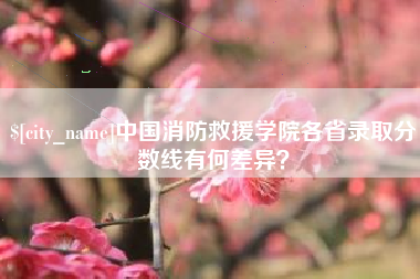 廊坊中国消防救援学院各省录取分数线有何差异？