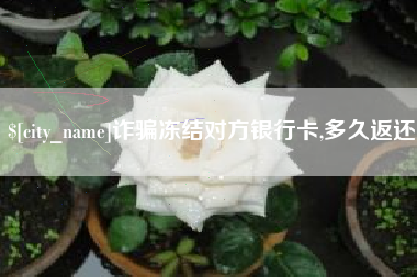 廊坊诈骗冻结对方银行卡,多久返还