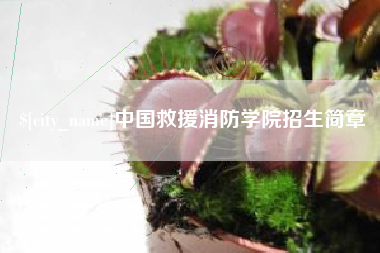 廊坊中国救援消防学院招生简章