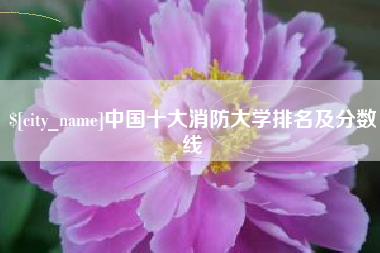 廊坊中国十大消防大学排名及分数线