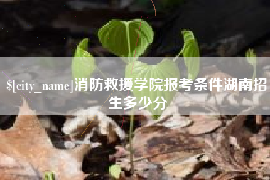 廊坊消防救援学院报考条件湖南招生多少分