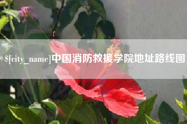 廊坊中国消防救援学院地址路线图