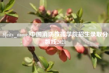 廊坊中国消防救援学院招生录取分数线2021