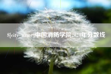 廊坊中国消防学院2024年分数线