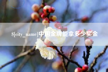 廊坊中国金牌能拿多少奖金