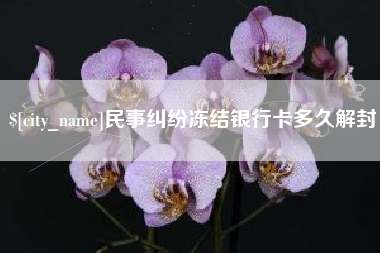廊坊民事纠纷冻结银行卡多久解封