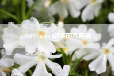 廊坊数字的九宫格