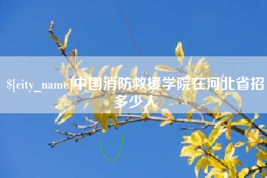 廊坊中国消防救援学院在河北省招多少人