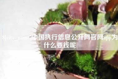 廊坊中国执行信息公开网官网app为什么要钱呢