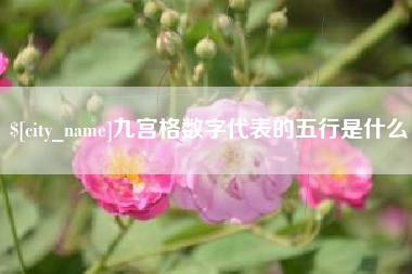 廊坊九宫格数字代表的五行是什么