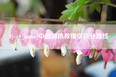 廊坊中国消防救援学院分数线